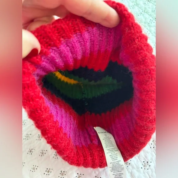 COACH Multi Stripes Beanie Hat - Picture 7 of 7
